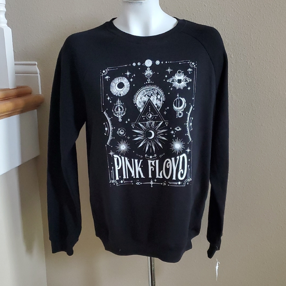 NWT Pink Floyd Black Sweatshirt with White Graphic size M/L🖤🤍
